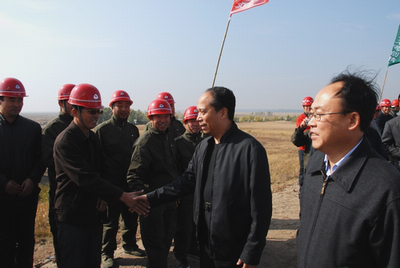 吉炳轩书记到依安双阳河水库视察