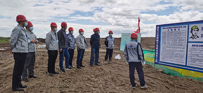 水利集团检查组赴九游会老哥抚远项目进行质量 安全检查