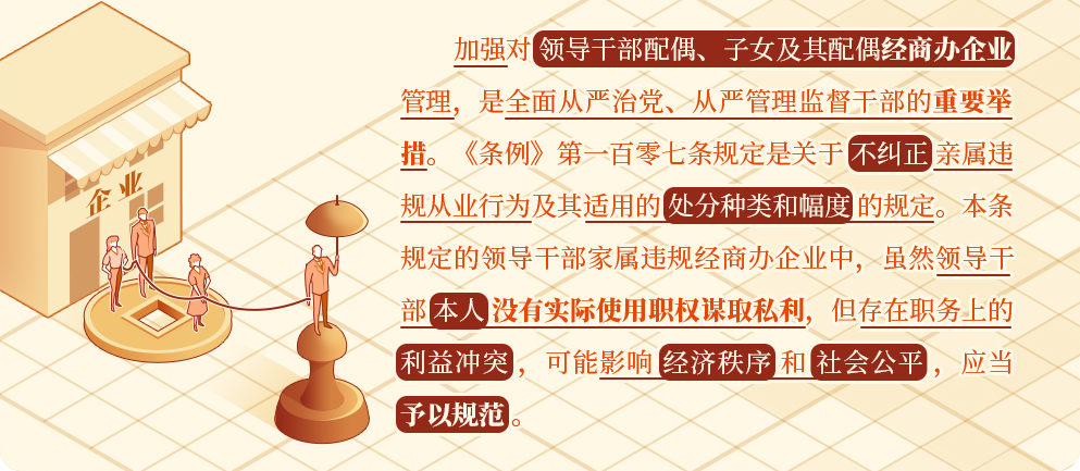党纪学习教育 | 对配偶、子女及其配偶违规从业行为，党员干部应当予以纠正